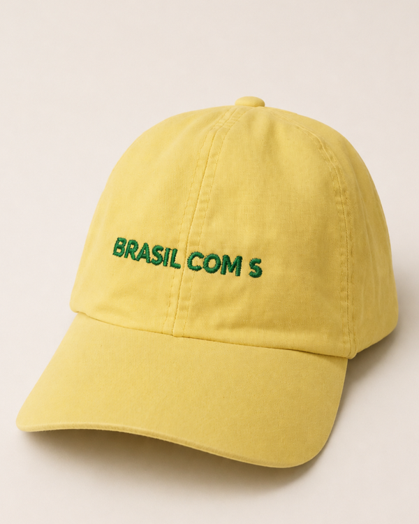 Boné Amarelo Brasil com S